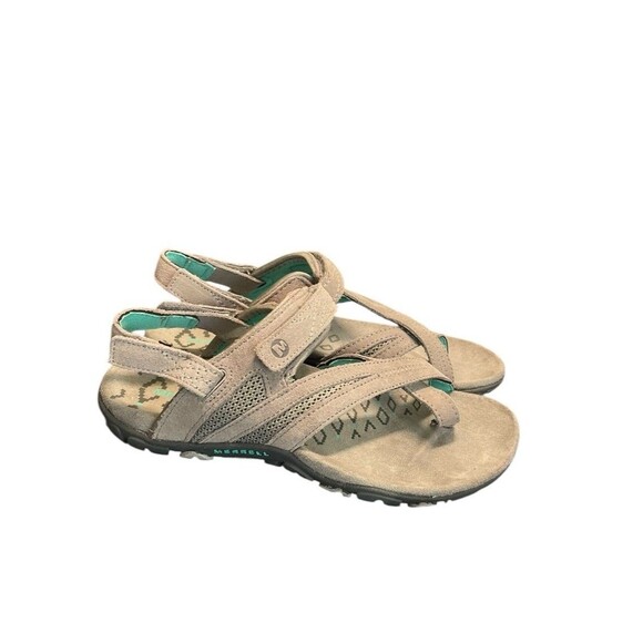 Merrell Wild Dove Sandal Size 6 Gray Hiking Adjustable Performance - Picture 2 of 10